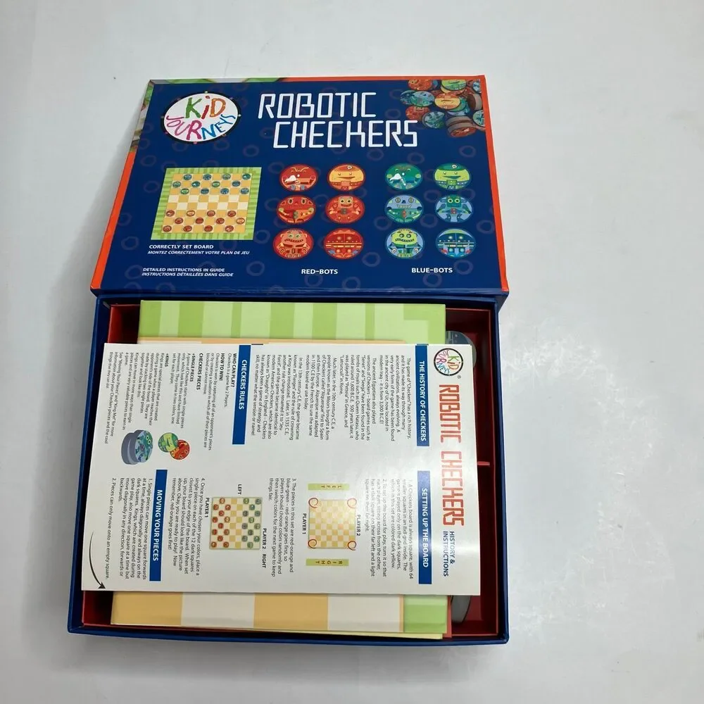 Magnetic & Portable Robotic Checkers Set by Kid Journeys